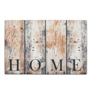 Lábtörlő 40x60 cm HOME felirattal, fa - RUSTIQUE