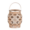 Lámpás LED gyertyával, rózsaszín - CROISILLON