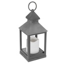 Lámpás LED-es gyertyával szürke - BOHEMIAN NIGHTS