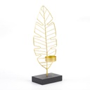 Leveles asztali dísz, mécsestartóval, arany - PLUMEAU