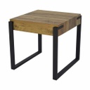 Lerakóasztal fekete fém vázzal, 50x54 cm - CASCAIS