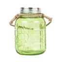 LED-es üveg dekoráció kötéllel, zöld - CANDLELIGHT