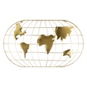 LED-es fém földgömb dekoráció, arany - TERRE