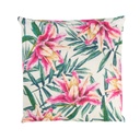 Liliom mintás díszpárna, 45x45 cm, zöld-rózsaszín - ORCHIDEE