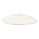 Levél formájú kínáló tál, bézs - FEUILLAGE