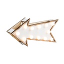 Led-es nyíl dekoráció, fehér - FLECHE