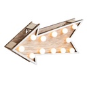 Led-es nyíl dekoráció, natúr - FLECHE