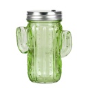 LED-es kaktusz formájú üveg, világoszöld - CACTUS