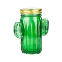 LED-es kaktusz formájú üveg, sötétzöld - CACTUSSEAU