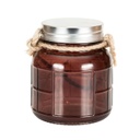 LED-es kicsi üveg dekoráció kötéllel, barna - CANDLELIGHT