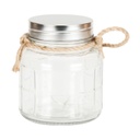 LED-es kicsi üveg dekoráció kötéllel, átlátszó - CANDLELIGHT