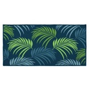 Levélmintás szőnyeg, 57x115 cm, sötétkék - MULTIFEUILLES