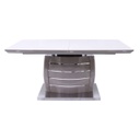 Magasfényű étkezőasztal, bővíthető, 160x90 cm, szürkésbarna - BALTIQUE