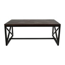 Loft stílusú dohányzóasztal, dió-fekete - LOFT