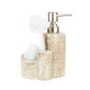 Mázolt kerámia szappanadagoló kefével, bézs - ROCHER