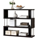 Modern 3 emeletes könyvespolc, fekete - CUBA