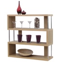 Modern 3 emeletes könyvespolc, tölgy - CUBA