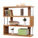 Modern 3 emeletes könyvespolc, cseresznye fa - CUBA