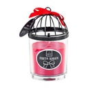 Mécsestartó illatosított gyertyával, bogyós gyümölcs illatú, piros - PIEGE