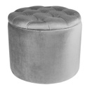 Modern barokk ülőke, tárolóhellyel, ezüstszürke - POMPADOUR