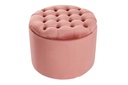 Modern barokk ülőke, tárolóhellyel, púderrózsaszín - POMPADOUR