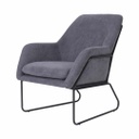 Modern csővázas fotel, antracit - RELAX