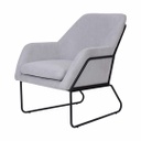 Modern csővázas fotel, világosszürke - RELAX