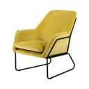 Modern csővázas fotel, okkersárga - RELAX