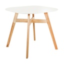 Modern étkezőasztal 80x80 cm, bükk tömörfa lábbal - CARDIFF