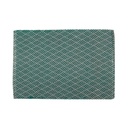 Modern csíkos szőnyeg, 90x60 cm, türkiz - FORMES