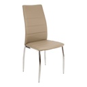 Modern étkezőszék, világosbarna, fém lábbal - NANT