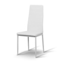 Modern étkezőszék, fém lábbal, fehér - DREUX