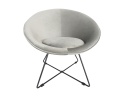Modern kerek fotel, szürke - OVNI