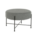 Modern kerek szövet ülőke, szürke - LUNAIRE