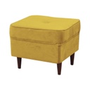 Modern puff, wenge lábbal, napsárga - SCARABE