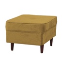 Modern puff, dió lábbal, aranysárga - SCARABE