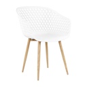 Modern műanyag szövött szék, fehér - MANILLE