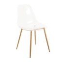 Modern műanyag szék, átlátszó - SKAGEN