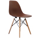 Modern műanyag szék, bükk - barna - FJORD