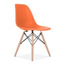 Modern műanyag szék, bükk - narancssárga - FJORD