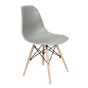 Modern műanyag szék, bükk - szürke - FJORD