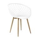 Modern műanyag szövött szék, fehér - STOCKHOLM