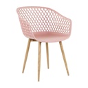 Modern műanyag szövött szék, rózsaszín - MANILLE