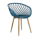 Modern műanyag szövött szék, sötétkék - STOCKHOLM