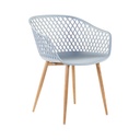 Modern műanyag szövött szék, szürke - MANILLE