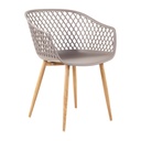 Modern műanyag szövött szék, szürkésbarna - MANILLE