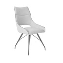 Modern szövet étkezőfotel, halványszürke - MADOUCE