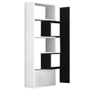 Modern, növelhető méretű könyvespolc, fekete-fehér - IRLANDE