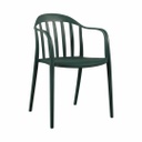 Műanyag karfás szék, rakásolható, sötétzöld - COLONIAL