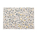 Modern terrazzo mintás szőnyeg, 90x60 cm, sárga-kék - CONFETTIS